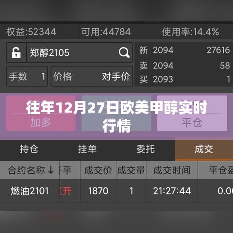 欧美甲醇实时行情概览，历年12月27日市场走势分析