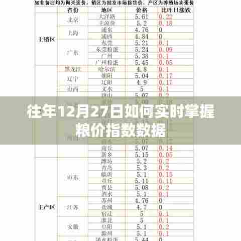 往年12月27日粮价指数实时掌握攻略
