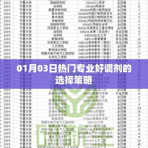 热门专业调剂策略,选择策略与技巧