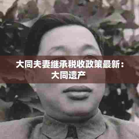大同夫妻继承税收政策最新:大同遗产