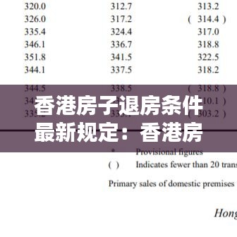 香港房子退房条件最新规定:香港房子差饷