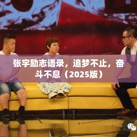 张宇励志语录,追梦不止,奋斗不息(2025版)