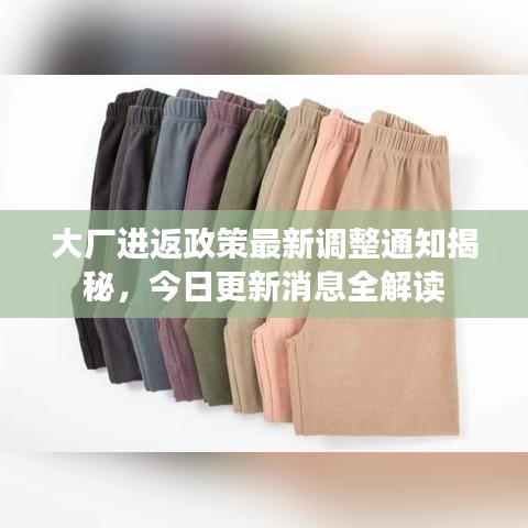 大厂进返政策最新调整通知揭秘,今日更新消息全解读