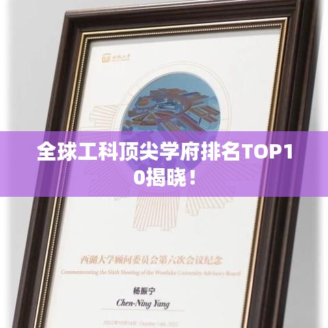 全球工科顶尖学府排名TOP10揭晓!