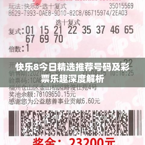 快乐8今日精选推荐号码及彩票乐趣深度解析