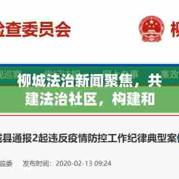 柳城法治新闻聚焦,共建法治社区,构建和谐家园