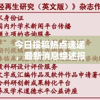 今日投稿热点速递,最新消息综述报道来袭!