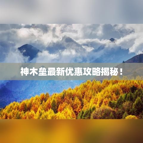 神木垒最新优惠攻略揭秘!