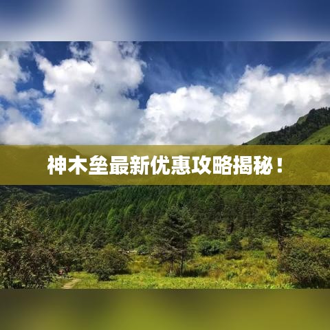 神木垒最新优惠攻略揭秘!