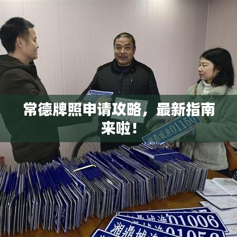 常德牌照申请攻略,最新指南来啦!