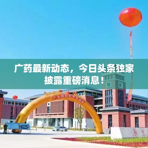广药最新动态，今日头条独家披露重磅消息！