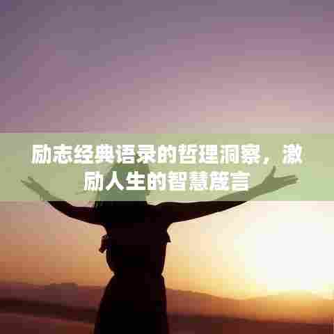 励志经典语录的哲理洞察,激励人生的智慧箴言